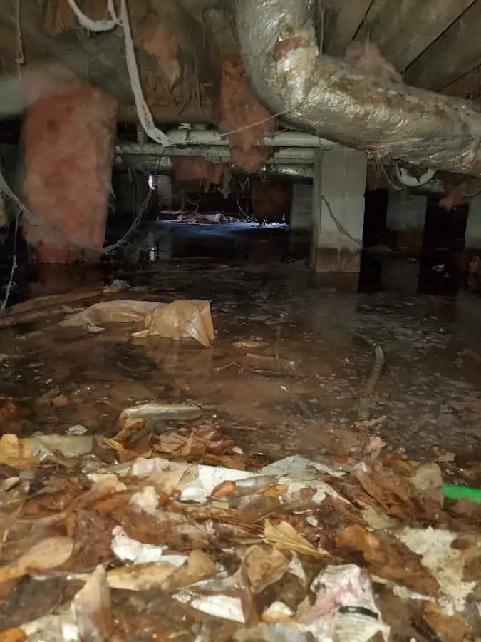 Crawl space flood assessment for Commercial Water Damage Restoration in Lakehills